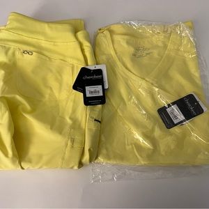 Cherokee Infinity Scrub Set Size Large Lovely Yellow/Lemon (Pastel)
